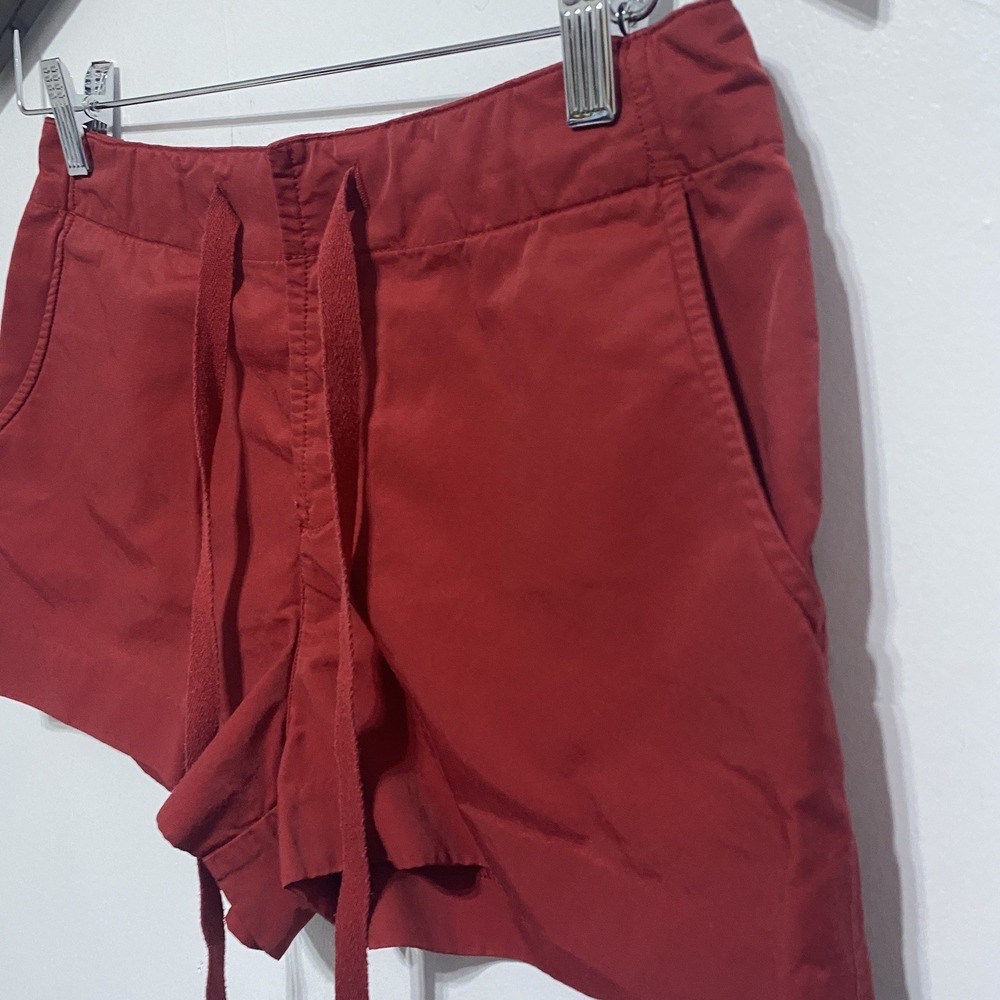 Ralph Lauren Shorts Womens 8 Red Preppy Snap Button Nylon Sport Outdoor Inseam 2 - Picture 3 of 8
